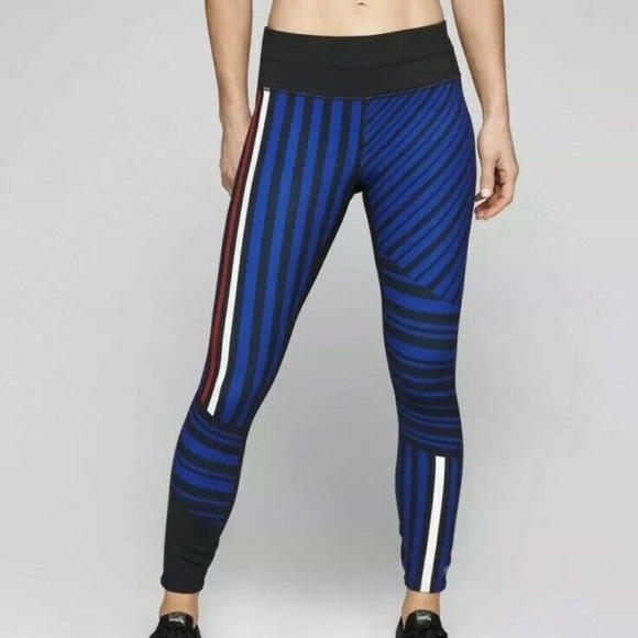 Athleta Pants - Athleta Sketch Sonar 7/8 Multicolor Tights XXS